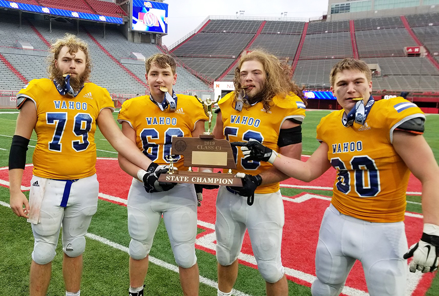 Wahoo Public Schools WARRIOR FOOTBALL 2019 C1 STATE CHAMPIONS & No